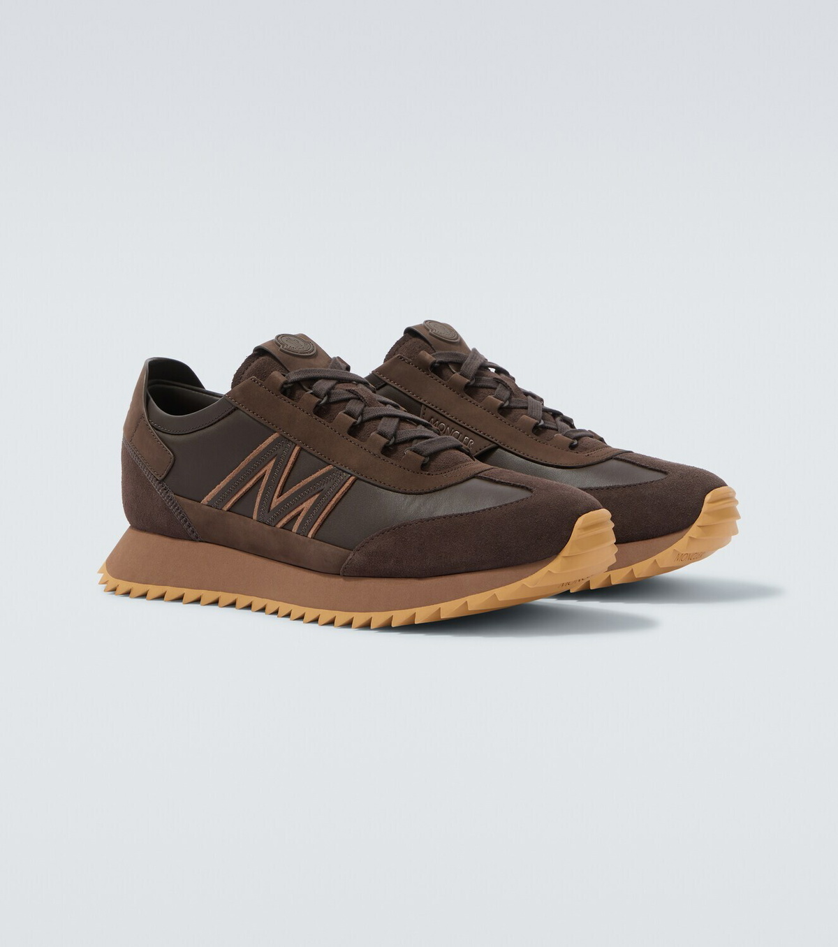 Moncler Pacey2 suede-trimmed sneakers