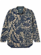KAPITAL - Printed Cotton-Flannel Overshirt - Blue