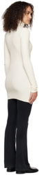 ÉTERNE Off-White Long Sleeve Minidress