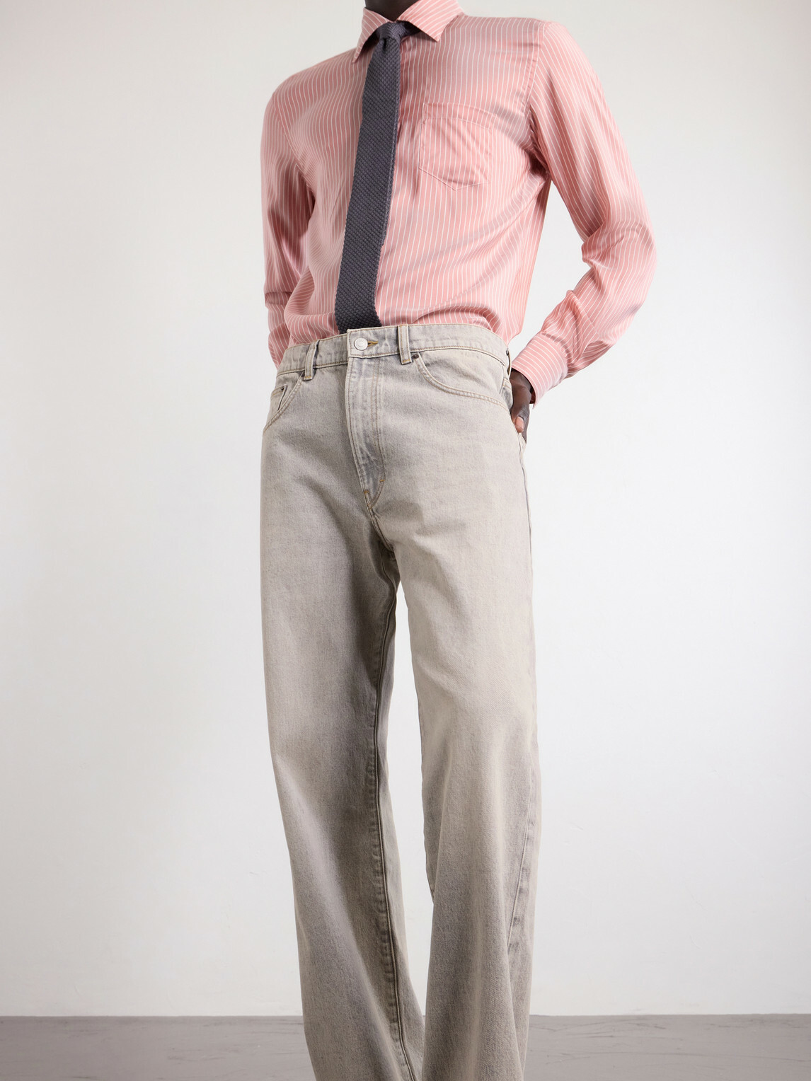 Jeanerica - Vega Straight-Leg Mid-Rise Cotton-Blend Jeans - Gray