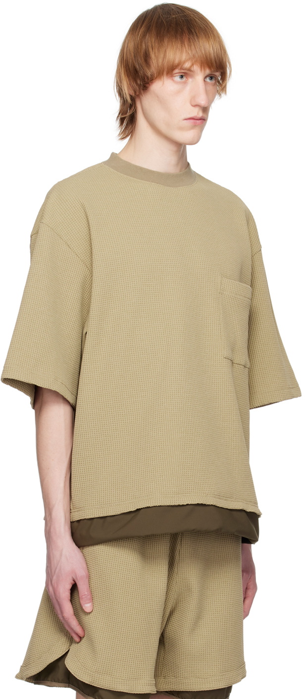 meanswhile Beige Crewneck T-Shirt