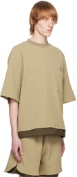 meanswhile Beige Crewneck T-Shirt