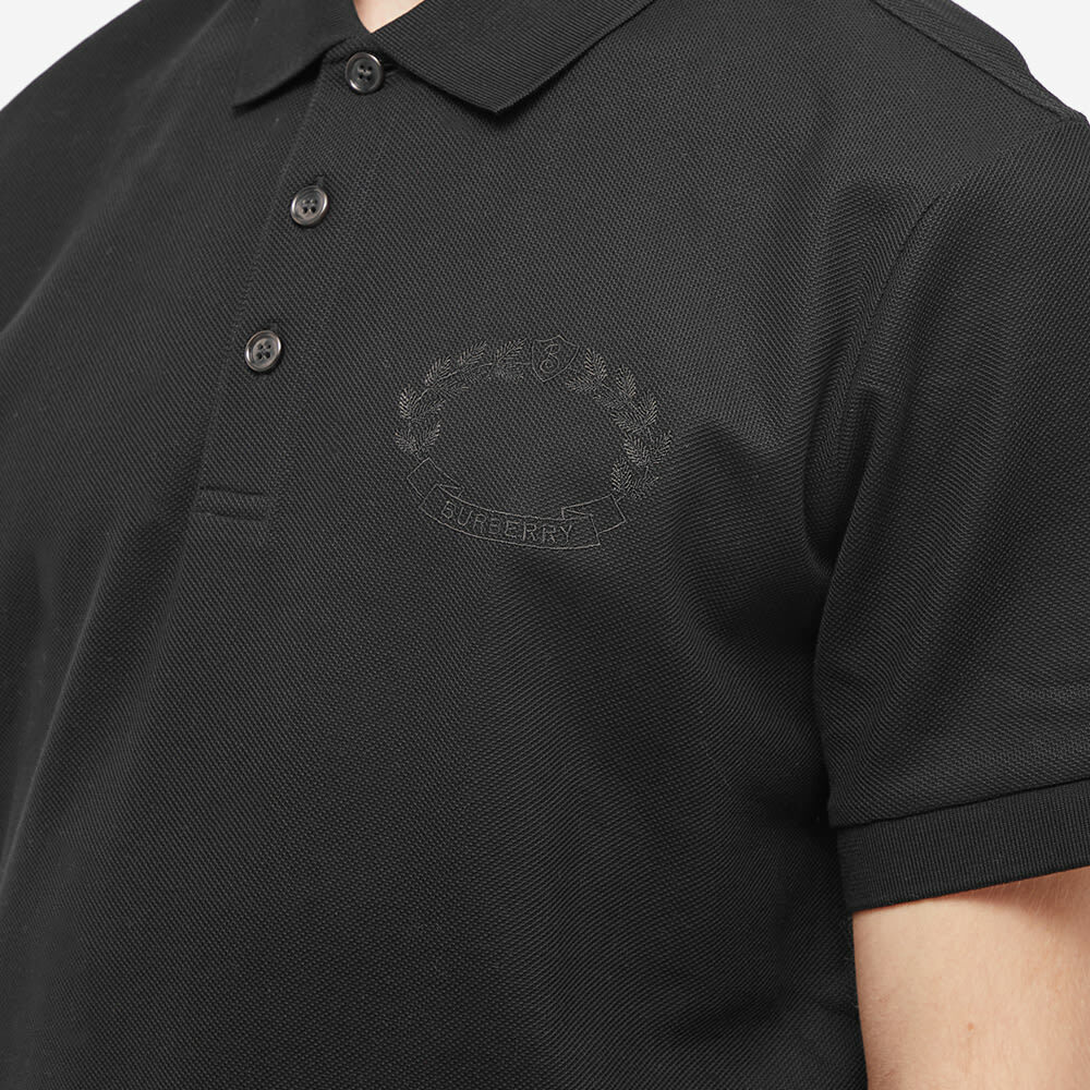 Burberry Men's Walworth Crest Polo Shirt in Black Burberry Burberry Men's Walworth Crest Polo Shirt in Black Burberry