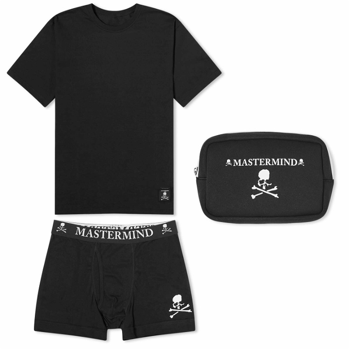 Photo: MASTERMIND WORLD Men's Skull T-Shirt & Boxer Set in Black/White