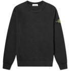 Stone Island Men's Garment Dyed Crew Sweat in Black