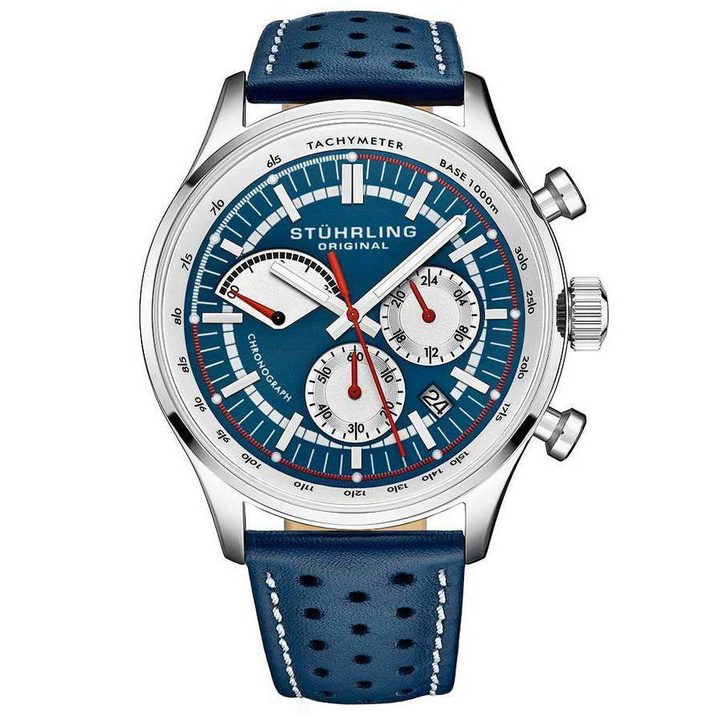Photo: Stuhrling Original Monaco Blue Dial Mens Watch M15562