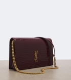 Saint Laurent Cassandre patent leather wallet on chain