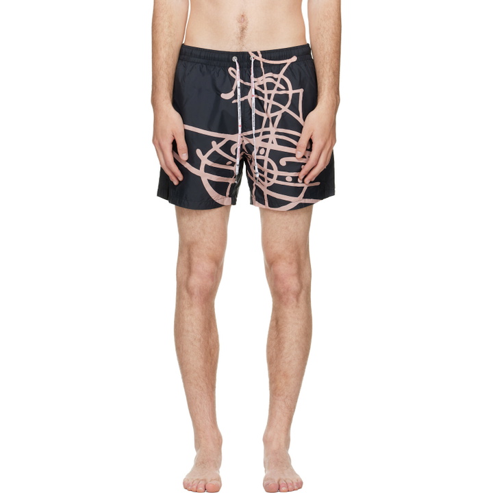 Photo: Vivienne Westwood Black Surf Boxer Swim Shorts