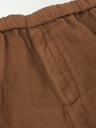 Boglioli - Tapered Linen Trousers - Brown