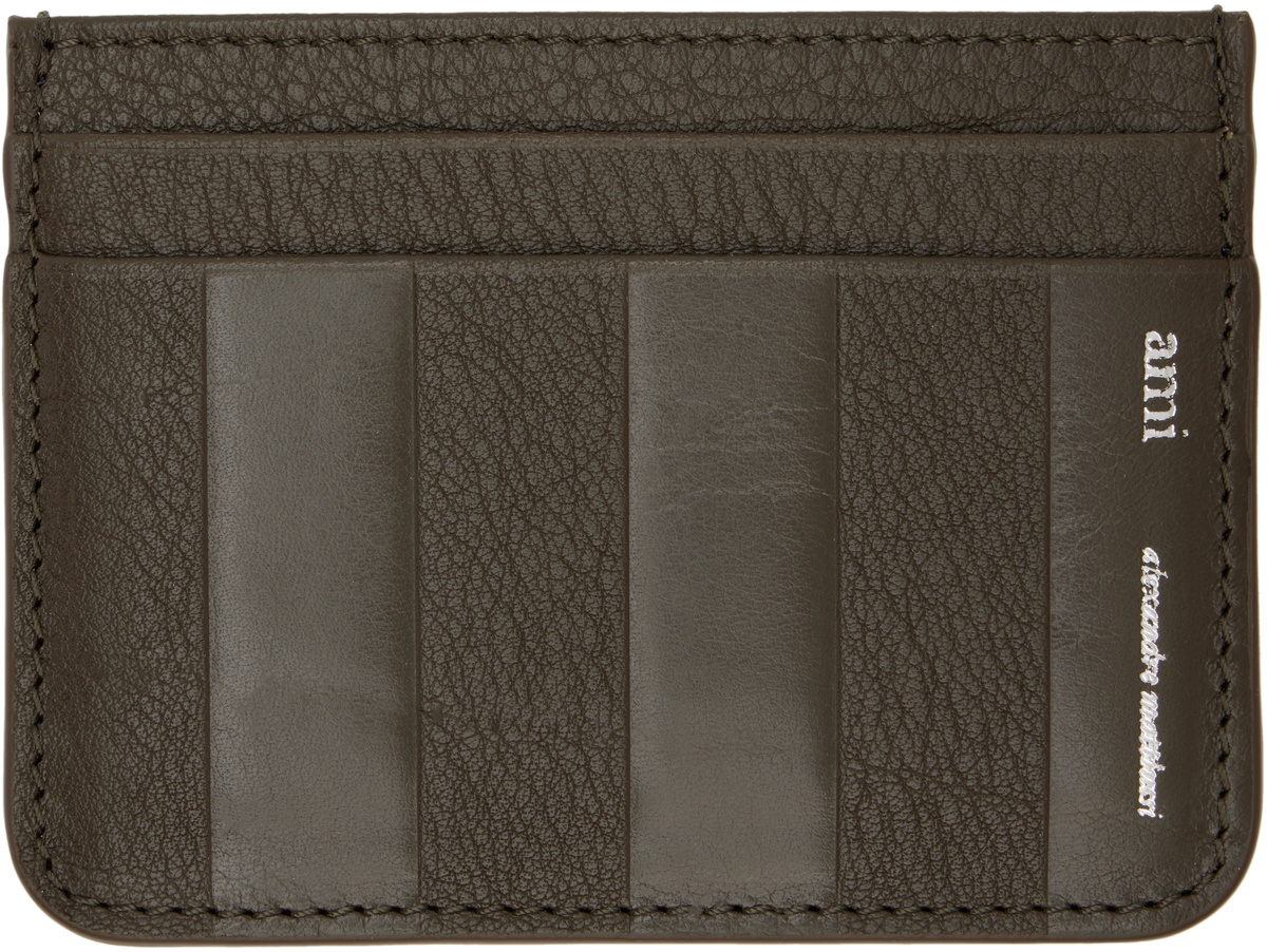 ★AMI PARIS★ [Army] Lettering Logo Card Wallet USL103 801 0 Black Ami De Coeur Zipped Card Holder | AMI PARIS