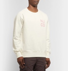 Nudie Jeans - Melvin Logo-Print Organic Loopback Cotton-Jersey Sweatshirt - White