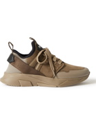 TOM FORD - Jago Neoprene, Suede and Leather Sneakers - Brown