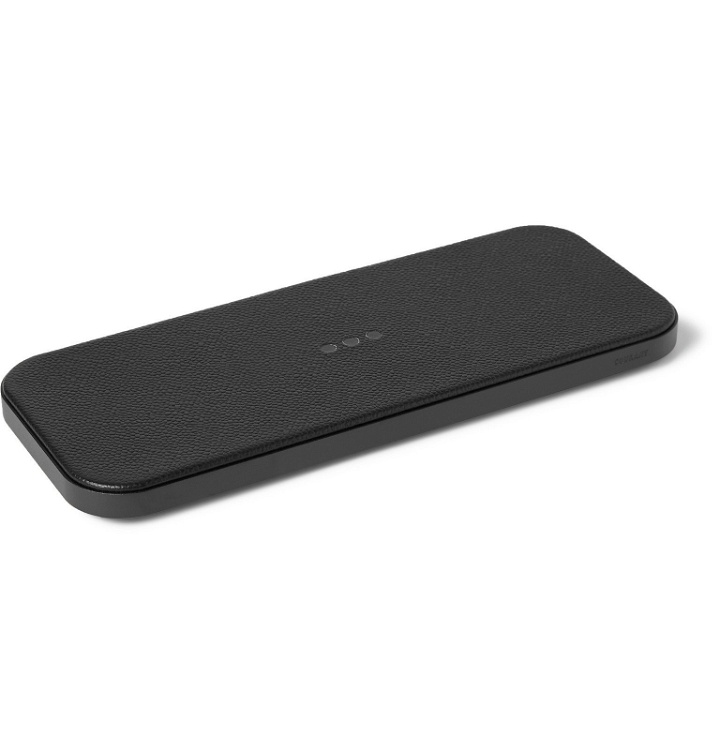Photo: Courant - Catch 2 Pebble-Grain Leather Wireless Charging Dock - Black