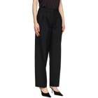 TOTEME Black Double-Pleated Tailored Trousers