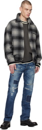 WACKO MARIA Gray Ombre Check 50's Jacket