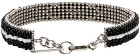 Isabel Marant Silver & Black Ikat Beaded Bracelet