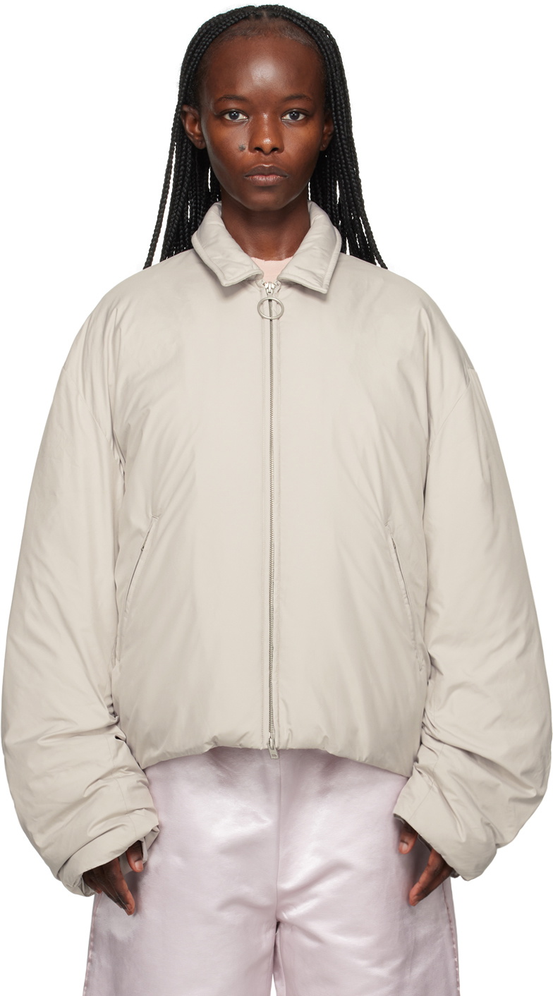 acne ジャケット Acne Studios - Logo zipper jacket - Mushroom beige