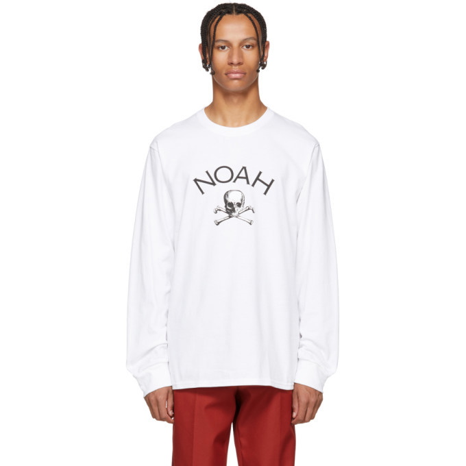 Photo: Noah NYC White Jolly Roger Long Sleeve T-Shirt
