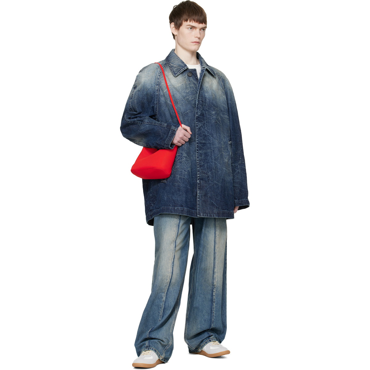 MM6 Maison Margiela Blue Wide-Leg Jeans