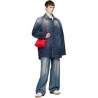 MM6 Maison Margiela Blue Wide-Leg Jeans