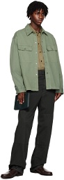 LEMAIRE Green Button Denim Jacket