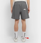 Heron Preston - Wide-Leg Belted Reflective Shell Shorts - Gray