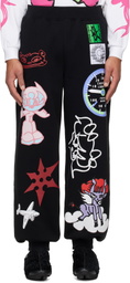 Chopova Lowena Black Flying High Sweatpants