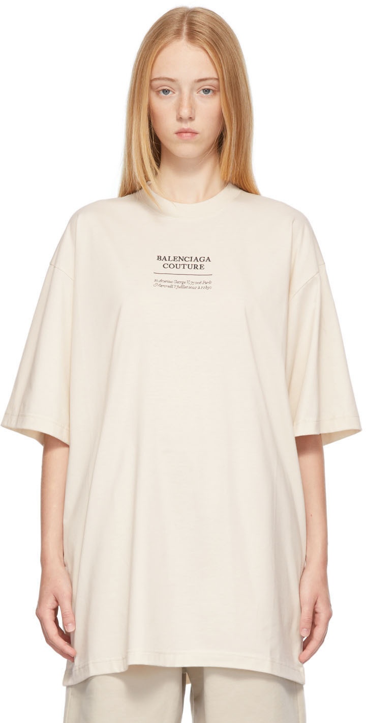 Womens Balenciaga Back Tshirt Large Fit in White  Balenciaga US