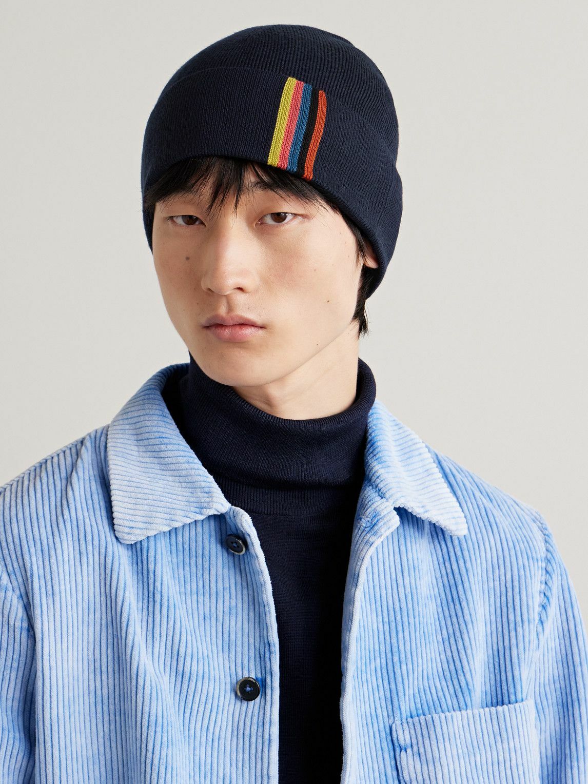 Paul Smith - Striped Merino Wool Beanie Paul Smith