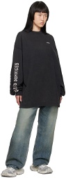 032c SSENSE XX Black Long Sleeve ’Religious Services' T-Shirt