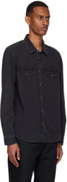 Nudie Jeans Black George Denim Shirt