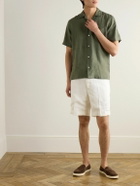 Kingsman - Drake's Convertible-Collar Linen Shirt - Green