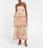 Zimmermann - Laurel Frill cotton and silk midi dress