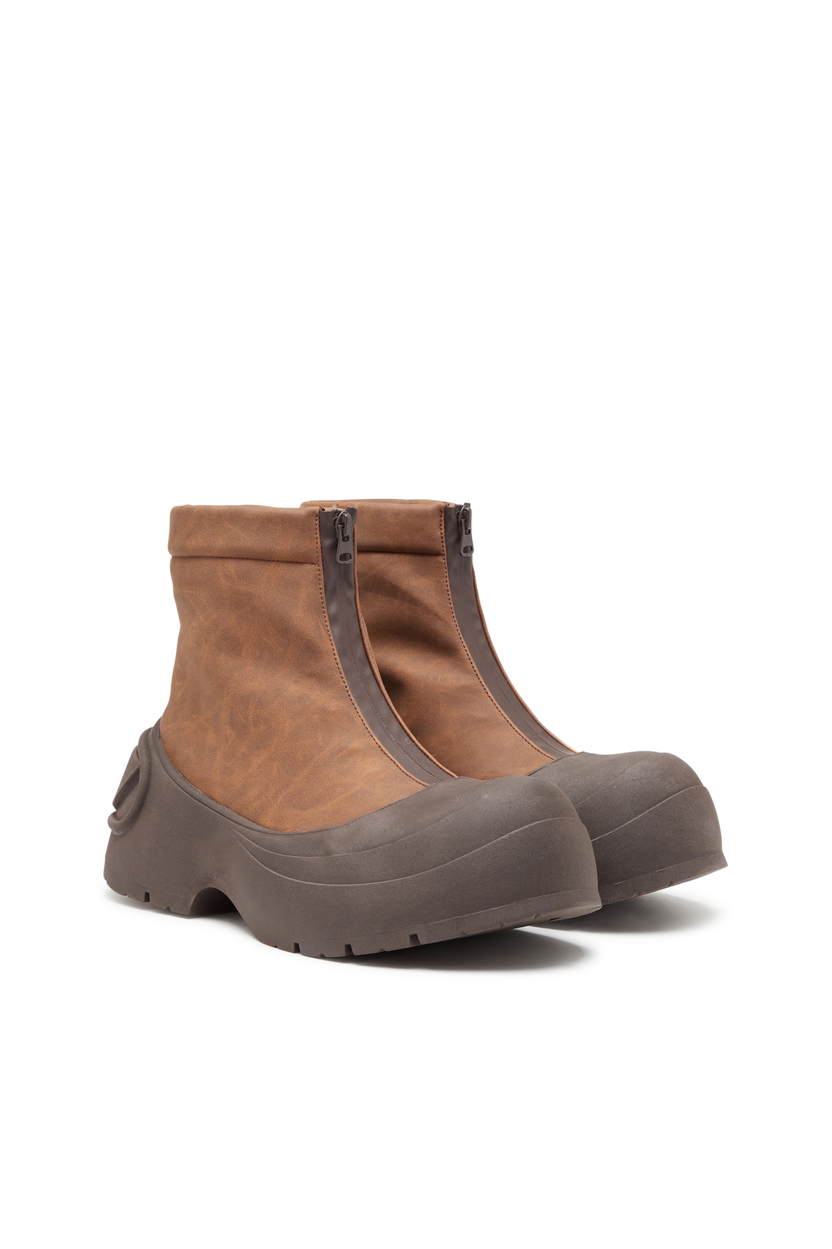 Diesel Fashion Side Zip Ankle Boots 45 US 12.5 Black D-Hammer Bt Zip D Boots by Diesel on Sale main image 3