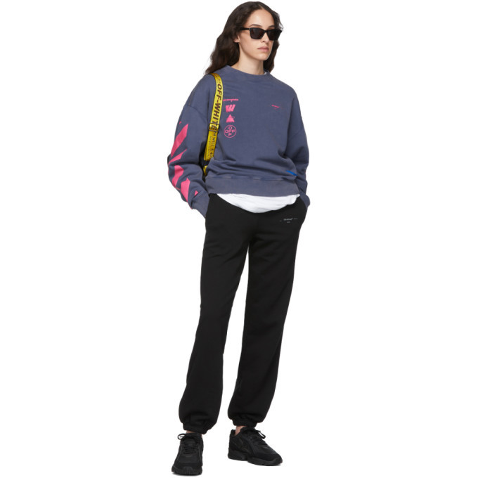 Sweatshirt Off White Mariana Off-White Blue And Multicolor Diag