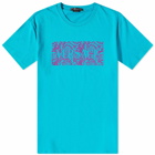 Versace Men's Baroque Box Logo T-Shirt in Blue/Purple