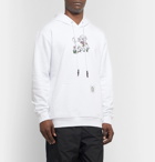 McQ Alexander McQueen - Printed Fleece-Back Cotton-Jersey Hoodie - White