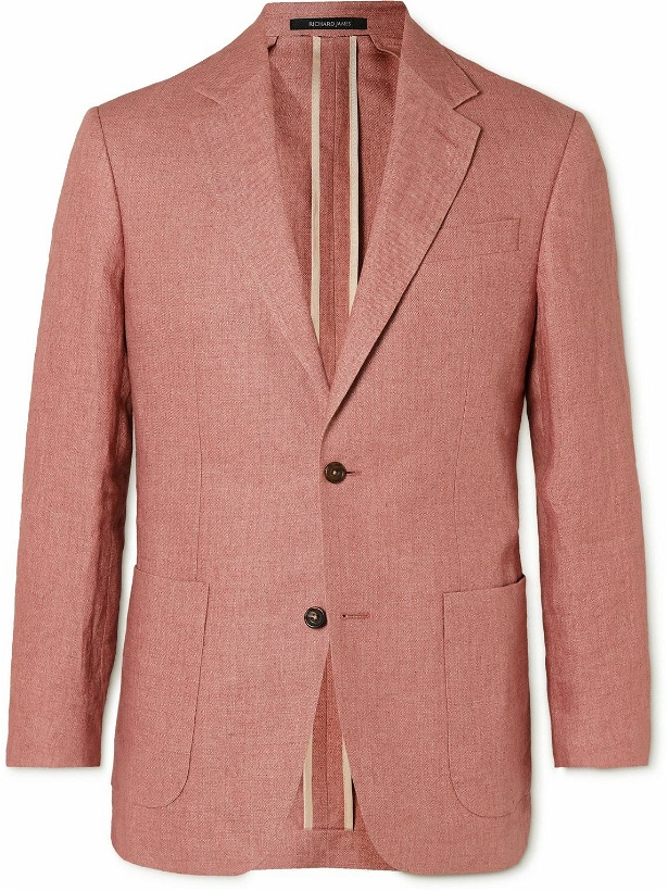 Photo: Richard James - Unstructured Linen Suit Jacket - Pink