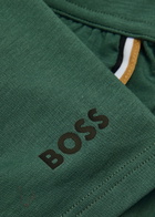 Boss Unique Logo Stretch-cotton Shorts Green