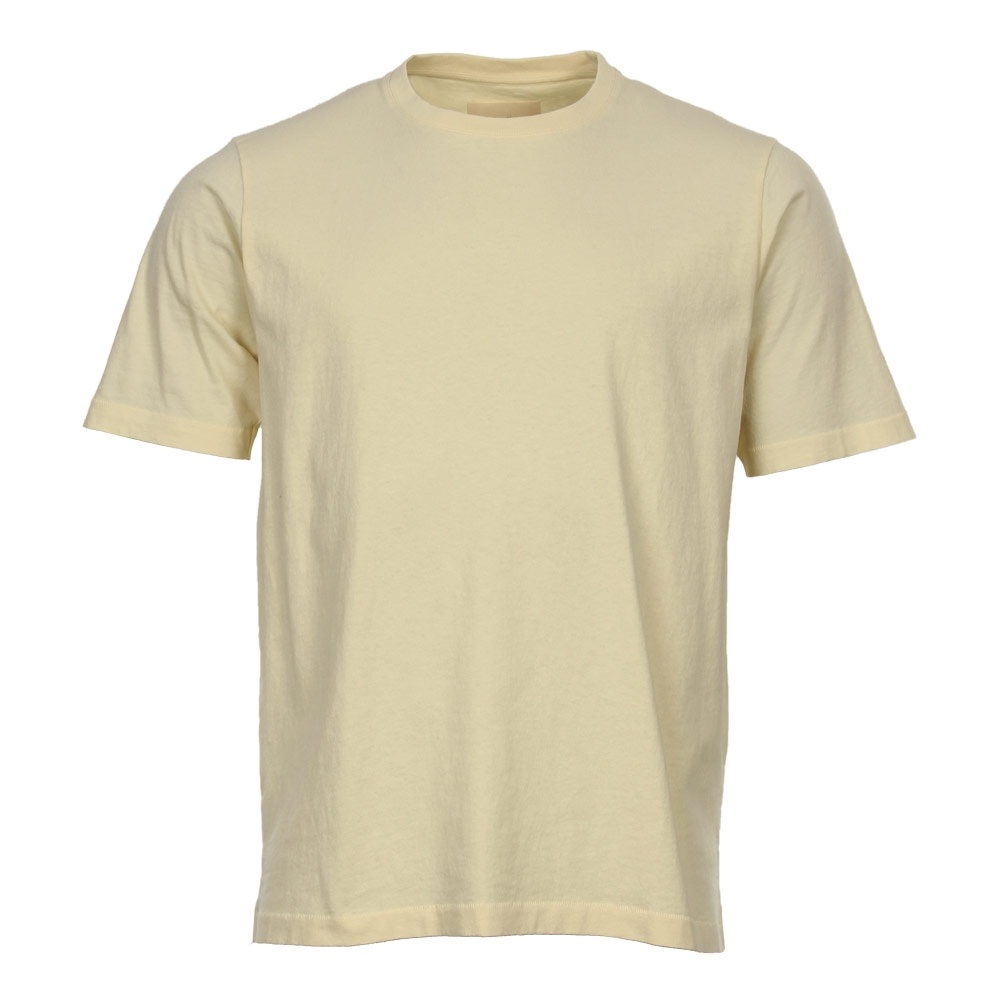 Contrast Sleeve T Shirt - Soft Yellow