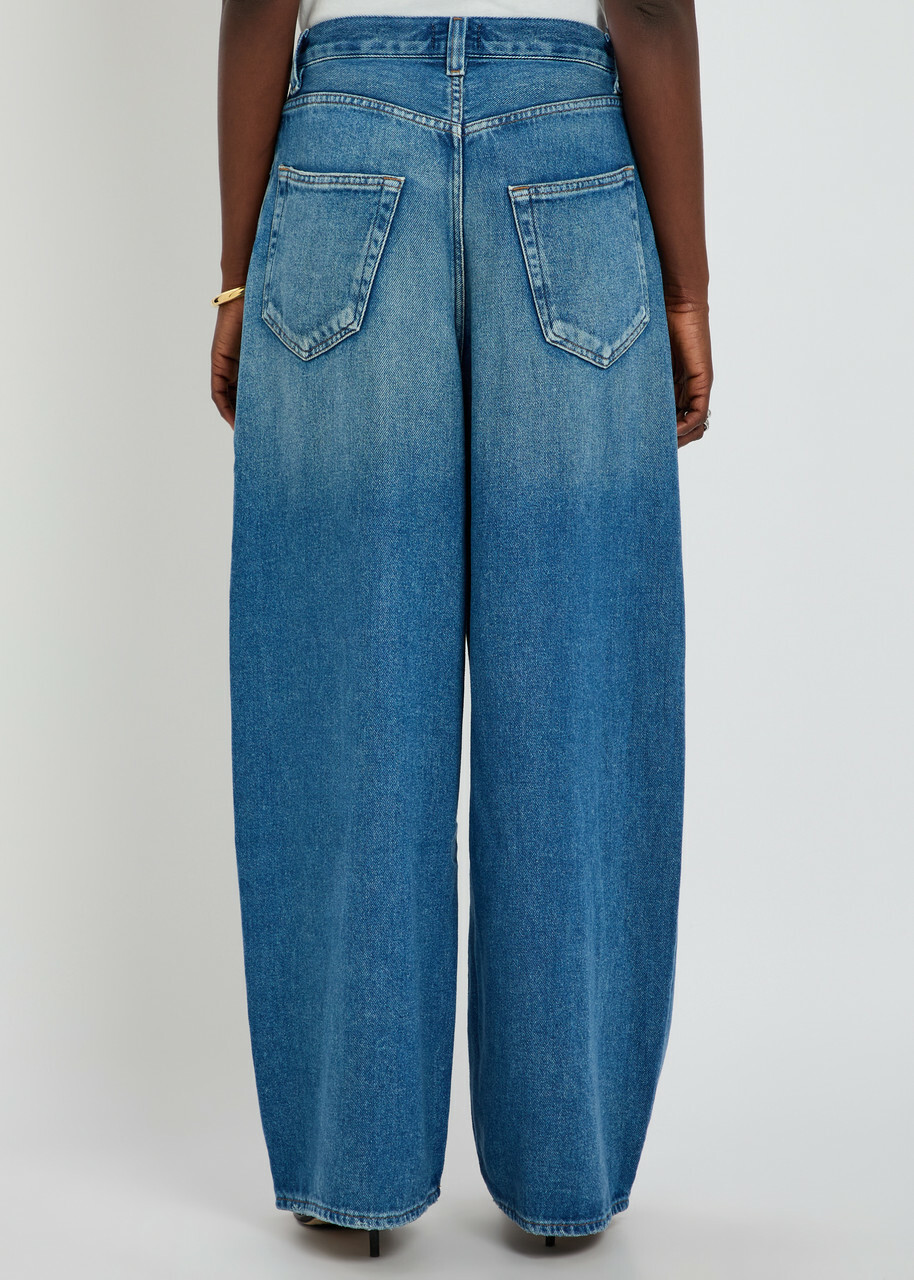 Agolde Rounded Baggy Wide-leg Jeans Blue