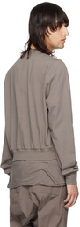 Rick Owens Gray Cropped Sweatshirt