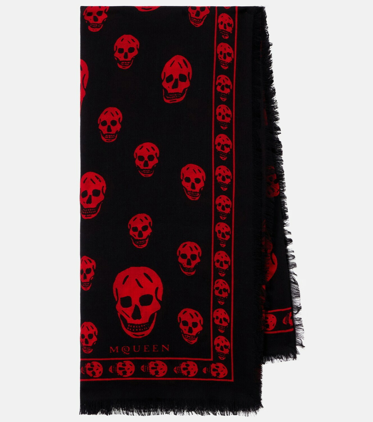 McQueen Skull wool scarf