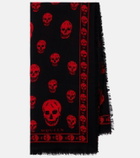 McQueen Skull wool scarf