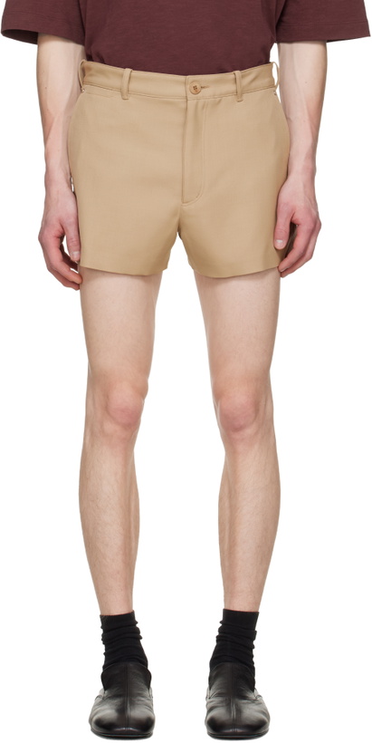 Photo: LGN Louis Gabriel Nouchi Beige Suit Wool Shorts