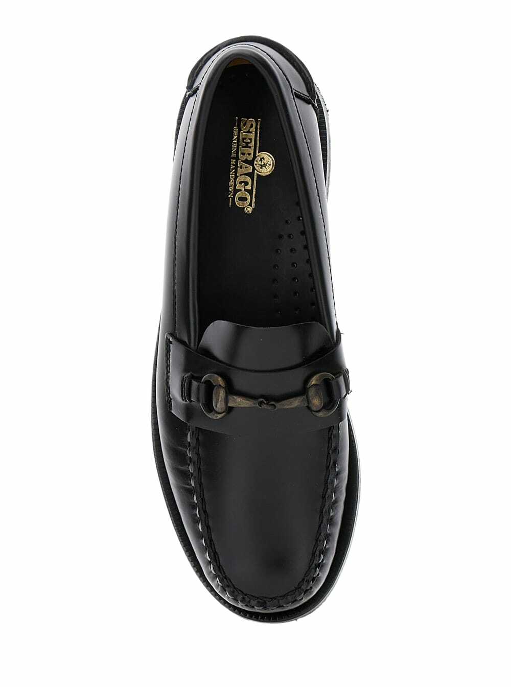 Sebago joe Black Pull-on Loafers With Horsebit Detail In Leather Man