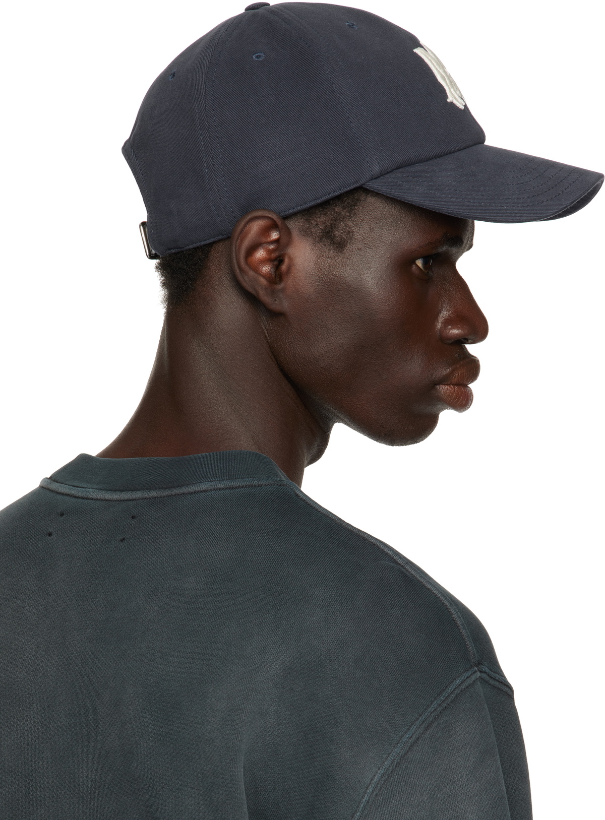 AMIRI Navy Canvas 'MA' Cap Amiri