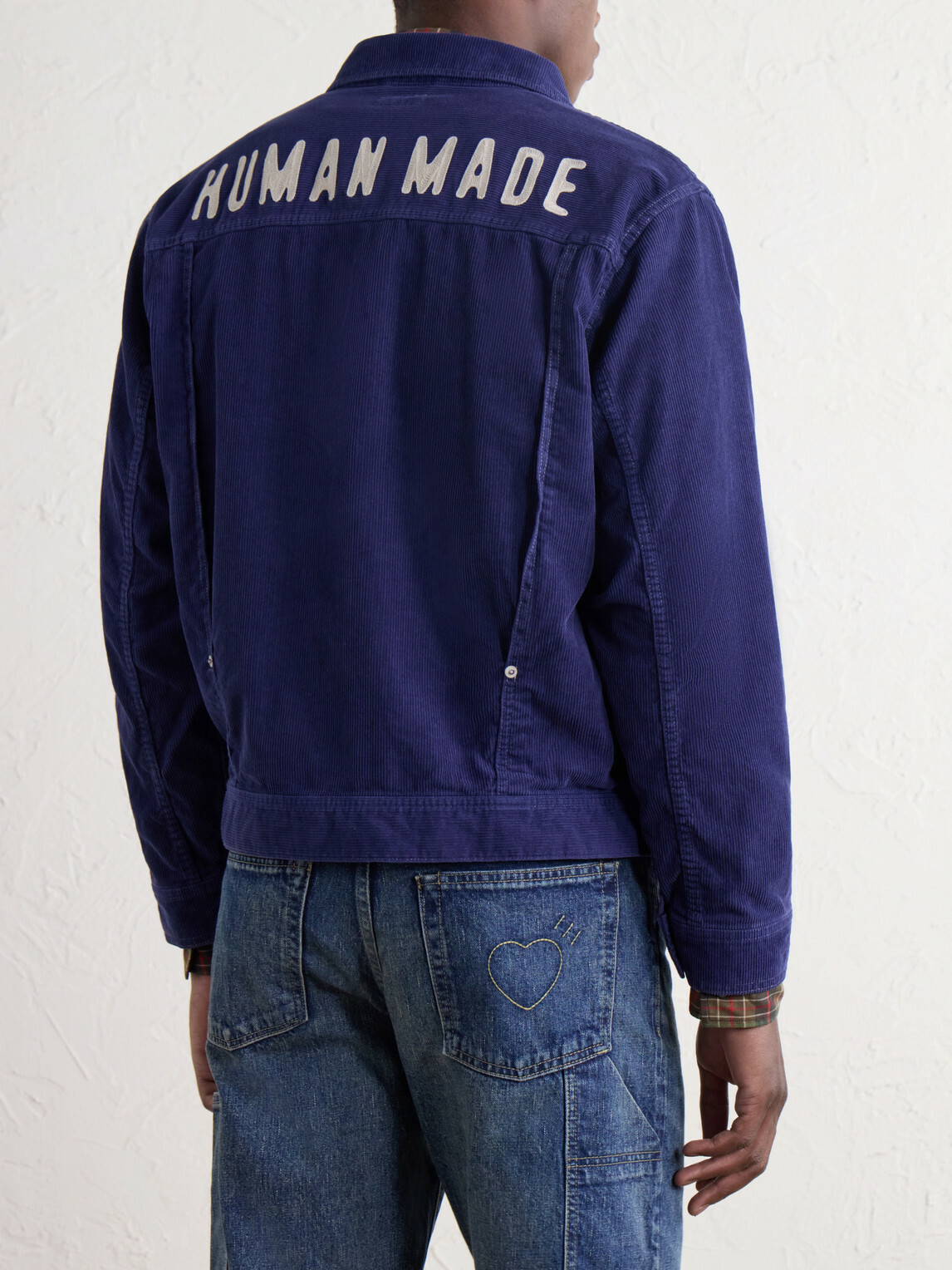 Human Made - Logo-Embroidered Cotton-Corduroy Jacket - Blue