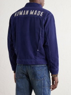 Human Made - Logo-Embroidered Cotton-Corduroy Jacket - Blue