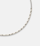 Yvonne Léon Torque Zèbre 9kt white gold necklace with diamonds